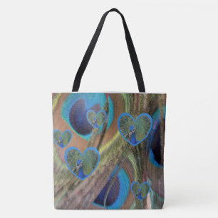 Bright Peacock Feathers Canvas tas
