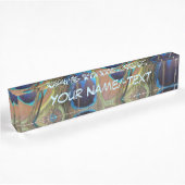 Bright Peacock Feathers Desk Name Bord Naambordje