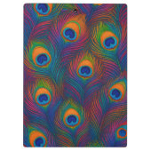 Bright Peacock Feathers Klembord (Achterkant)