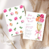 Bright Peony Tying the Knot Vrijgezellenfeest Kaart