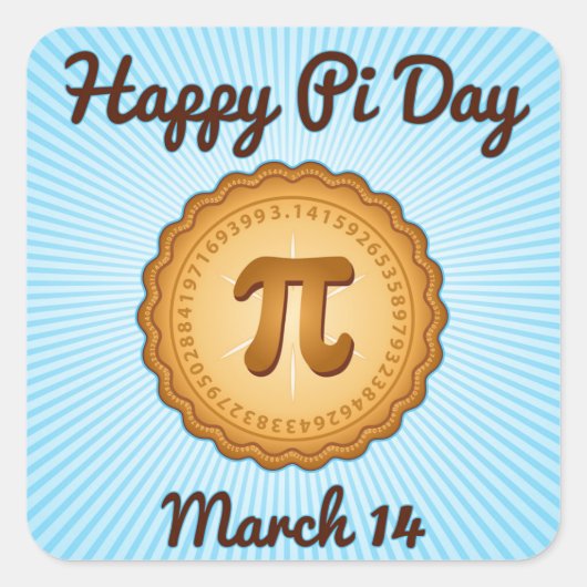Bright Pi Day Stickers (Voorkant)