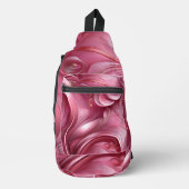 BRIGHT PINK ABSTRACT SWIRLS SLING BAG (Voorkant)
