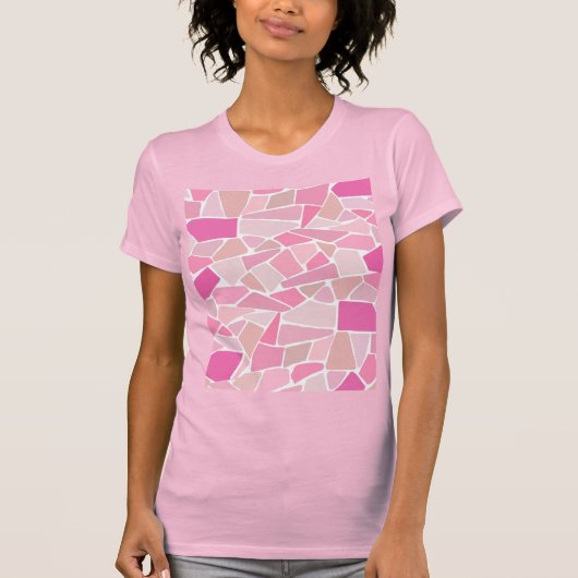 Bright Pink Abstract T-shirt (Voorkant)