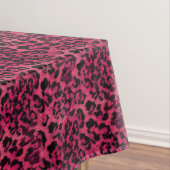 Bright pink and black spotted leopard tafelkleed (Voorbeeld)