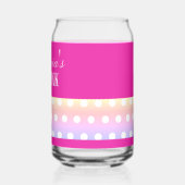 Bright Pink and Pola Dots  Blikvorm Glas (Links)