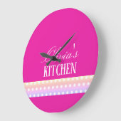 Bright Pink and Pola Dots  Grote Klok (Hoek)