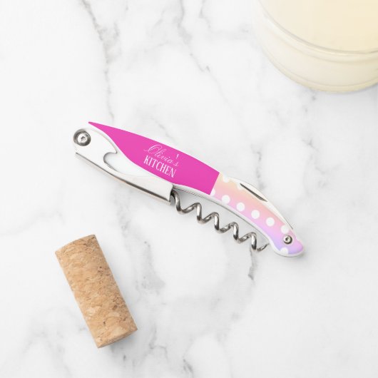 Bright Pink and Pola Dots  Kurkentrekker (Voorkant)