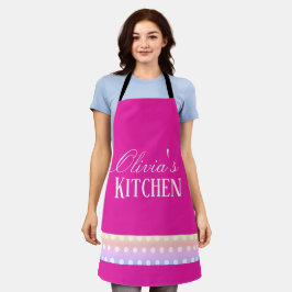 Bright Pink and Pola Dots Schort