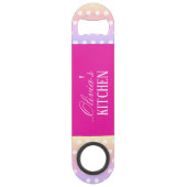 Bright Pink and Pola Dots  Speed Flessenopener (Voorkant)