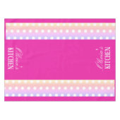 Bright Pink and Pola Dots  Tafelkleed (Voorkant (Horizontaal))