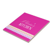 Bright Pink and Pola Dots  Tegeltje (Zijkant)