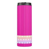 Bright Pink and Pola Dots  Thermosbeker (Achterkant)