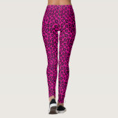 Bright Pink And Purple Leopard Print Pattern Leggings (Achterkant)
