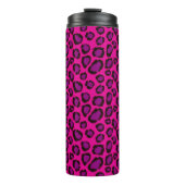 Bright Pink And Purple Leopard Print Pattern Thermosbeker (Voorkant)