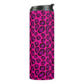Bright Pink And Purple Leopard Print Pattern Thermosbeker (Gedraaid links)