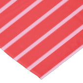 Bright Pink and Red Stripes Christmas Holiday Tafelkleed (Gekanteld)
