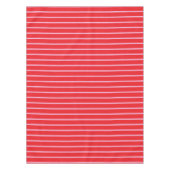 Bright Pink and Red Stripes Christmas Holiday Tafelkleed (Voorkant)