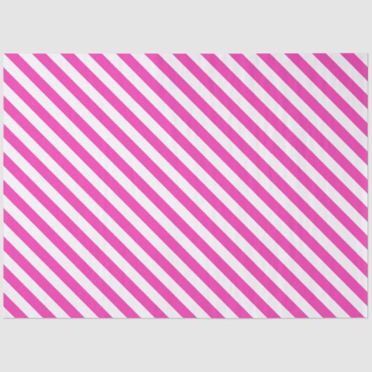 Bright Pink and White Striped Tissuepapier (Voorkant)