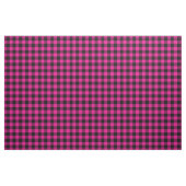 Bright Pink & Black Gingham Plaid Stof (Fat Quarter)