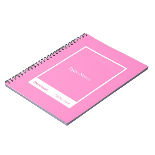 Bright Pink Block Quote Classic Notebook Notitieboek (Linkerzijde)