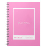 Bright Pink Block Quote Classic Notebook Notitieboek (Voorkant)