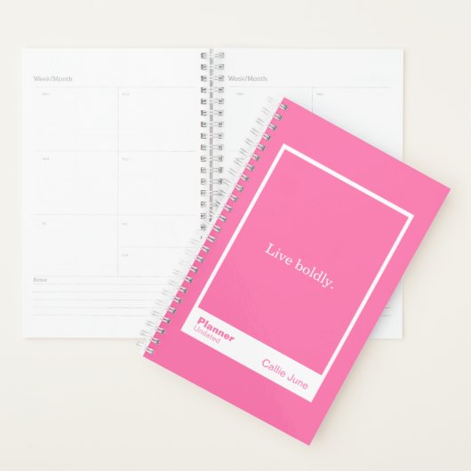 Bright Pink Block Quote Planner (Display)