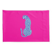 Bright Pink & Blue Modern Cheetah Kussen Hoesje Se Kussensloop (Achterkant-Rechts)