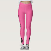 BRIGHT Pink Breast Cancer Support Leggings NAME (Voorkant)