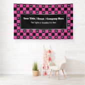 Bright Pink Check - Bedrijfsevenement / Trade Show Spandoek (Insitu)
