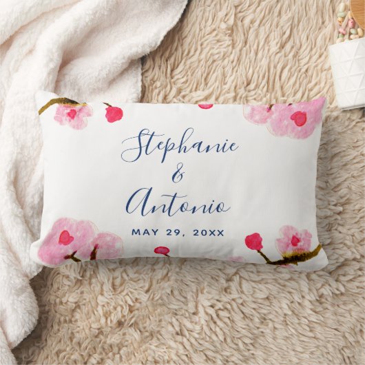 Bright Pink Cherry Blossom Kussen (Deken)