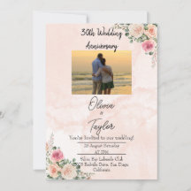 Bright Pink Cream Floral Wedding Jubileum