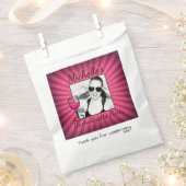 Bright Pink Custom Photo Bachelorette Bedankzakje (Geknipt)