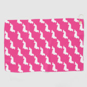 Bright Pink Dachshund Golf Gift Golf Handdoek (Horizontaal)