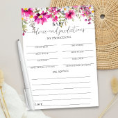 Bright Pink Floral Baby Advies & Voorspellingen Sp Kaart