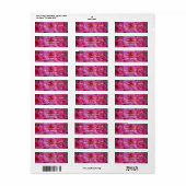 Bright Pink Floral Retour Adreslabels Etiket (Full Sheet)