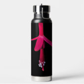 Bright Pink Fuchsia Flower on Black Waterfles (Links)