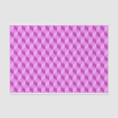 BRIGHT PINK GEOMETRIC CUBE PATTERNEN TISSUEPAPIER (Voorkant)