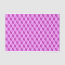 BRIGHT PINK GEOMETRIC CUBE PATTERNEN