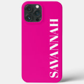 Bright Pink gepersonaliseerde naam eenvoudig Case-Mate iPhone Case (Achterkant)