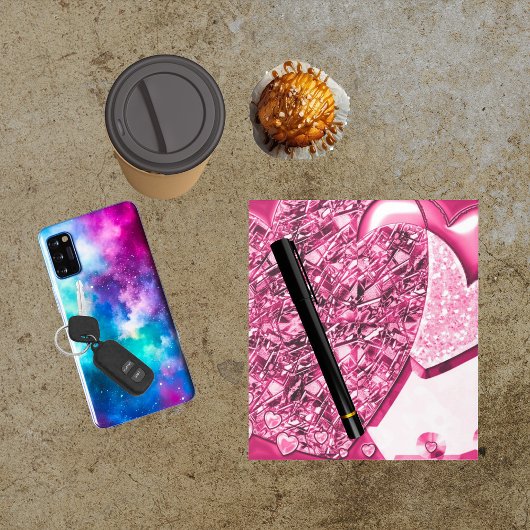 Bright Pink Glam Pad Notitieblok