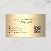 Bright Pink Glitter Luxury Glam QR-code Visitekaartje (Achterkant)