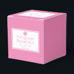 Bright Pink Hangover Relief Kit Bedankdoosjes<br><div class="desc">Perfect klassieke helder roze met witte kater reliëfkit gunstbox die aanpasbaar is voor elk evenement</div>