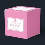 Bright Pink Hangover Relief Kit Bedankdoosjes<br><div class="desc">Perfect klassieke helder roze met witte kater reliëfkit gunstbox die aanpasbaar is voor elk evenement</div>