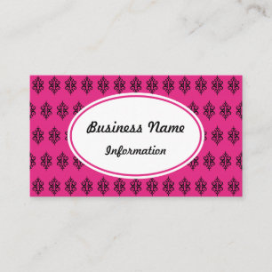 Bright Pink Lace Visitekaartje