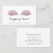 Bright Pink Make-up Artist Lashes Extension Roos Afsprakenkaartje (Voorkant / Achterkant)