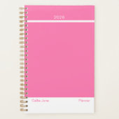 Bright Pink Minimalist Planner (Voorkant)