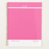 Bright Pink Minimalist Planner (Voorkant)