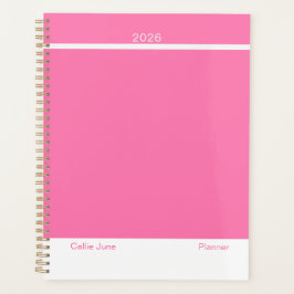 Bright Pink Minimalist Planner