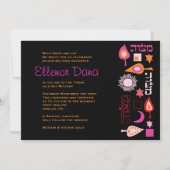 BRIGHT PINK MITZVAH Bar Bat Mitzvah Uitnodiging (Voorkant)