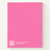 Bright Pink Modern Big "NOTEBOOK" Notebook Notitieboek (Achterkant)
